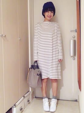 「BAG'n'NOUN」｜「アイテム（ワンピース/ドレス）」を使った、ナオさん（レディース・162cm）の秋コーディネート