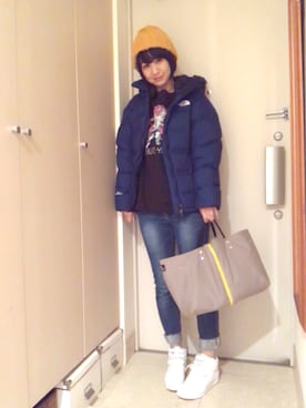 「BAG'n'NOUN」｜「アイテム（ダウンジャケット/コート）」を使った、ナオさん（レディース・162cm）の冬コーディネート