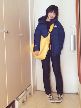 「BAG'n'NOUN」｜「アイテム（スリッポン）」を使った、ナオさん（レディース・162cm）の冬コーディネート