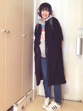 「BAG'n'NOUN」｜「アイテム（その他アウター）」を使った、ナオさん（レディース・162cm）の冬コーディネート