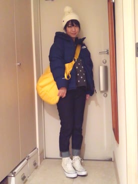 「THE NORTH FACE（ザノースフェイス）のザ・ノースフェイス / ビレイヤーパーカ（ダウンジャケット/コート）」を使った、ナオさん（レディース・162cm）の冬コーディネート