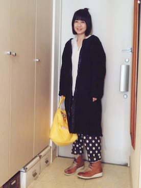 「BAG'n'NOUN」｜「アイテム（その他アウター）」を使った、ナオさん（レディース・162cm）の冬コーディネート