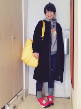 「BAG'n'NOUN」｜「アイテム（その他アウター）」を使った、ナオさん（レディース・162cm）の冬コーディネート