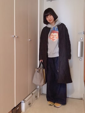 「BAG'n'NOUN」｜「アイテム（その他アウター）」を使った、ナオさん（レディース・162cm）の冬コーディネート