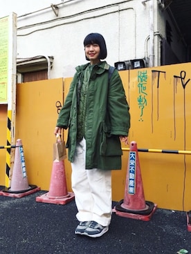 「BAG'n'NOUN」｜「アイテム（ジャケット/アウター）」を使った、ナオさん（レディース・162cm）の冬コーディネート