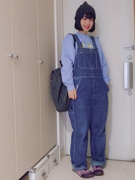「BAG'n'NOUN」｜「アイテム（サロペット/オーバーオール）」を使った、ナオさん（レディース・162cm）の春コーディネート
