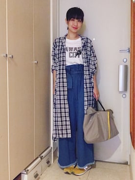 「BAG'n'NOUN」｜「アイテム（シャツワンピース）」を使った、ナオさん（レディース・162cm）の春コーディネート