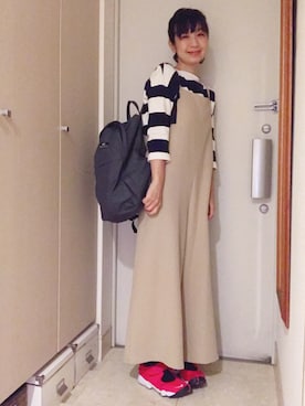 「BLUE BLUE（ブルーブルー）のアイテム（レッグウェア）」を使った、ナオさん（レディース・162cm）の春コーディネート