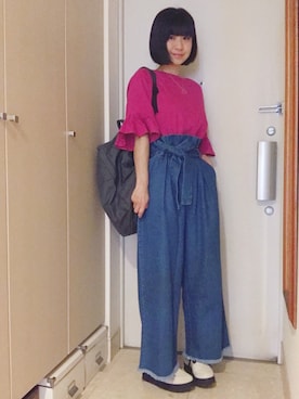 「BAG'n'NOUN」｜「アイテム（ワンピース/ドレス）」を使った、ナオさん（レディース・162cm）の春コーディネート
