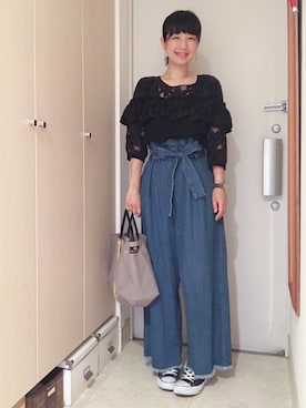 「BAG'n'NOUN」｜「アイテム（アクセサリー）」を使った、ナオさん（レディース・162cm）の春コーディネート