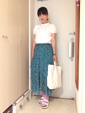 「BAG'n'NOUN」｜「アイテム（アクセサリー）」を使った、ナオさん（レディース・162cm）の夏コーディネート