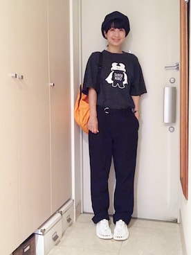 「BAG'n'NOUN」｜「アイテム（ハンチング/ベレー帽）」を使った、ナオさん（レディース・162cm）の夏コーディネート