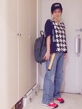 「BAG'n'NOUN」｜「アイテム（アクセサリー）」を使った、ナオさん（レディース・162cm）の夏コーディネート