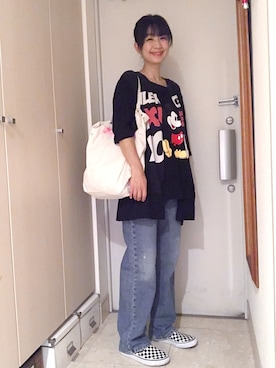 「BAG'n'NOUN」｜「アイテム（スリッポン）」を使った、ナオさん（レディース・162cm）の夏コーディネート