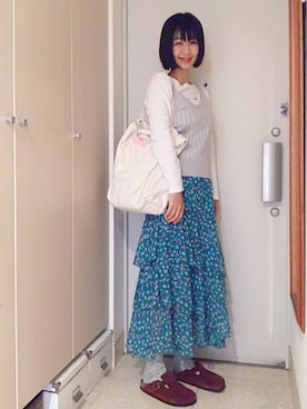 「BAG'n'NOUN」｜「アイテム（アクセサリー）」を使った、ナオさん（レディース・162cm）の秋コーディネート