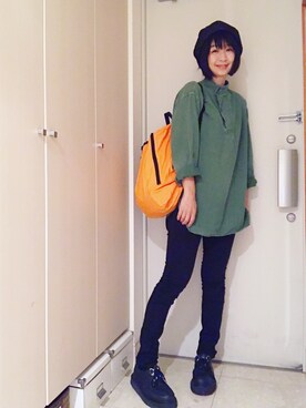 「BAG'n'NOUN」｜「アイテム（ハンチング/ベレー帽）」を使った、ナオさん（レディース・162cm）の秋コーディネート