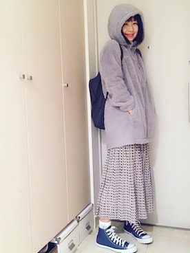 「BAG'n'NOUN」｜「アイテム（ジャケット/アウター）」を使った、ナオさん（レディース・162cm）の冬コーディネート