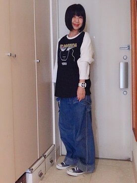 サロペット オーバーオールを使った トミタ栞 の人気ファッションコーディネート 地域 日本 Wear