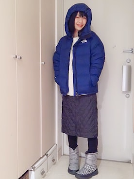 「THE NORTH FACE（ザノースフェイス）のザ・ノースフェイス / ビレイヤーパーカ（ダウンジャケット/コート）」を使った、ナオさん（レディース・162cm）の冬コーディネート