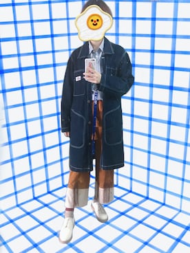 「TYAKASHAのアイテム（ジャケット/アウター）」を使った、cinyogaさん（レディース・164cm）の秋コーディネート