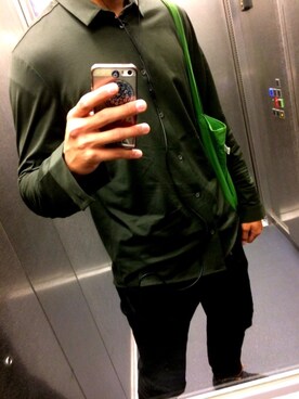 「MORGAN（モルガン）のアイテム」を使った、Natsui Rikuさん（メンズ・177cm）の秋コーディネート