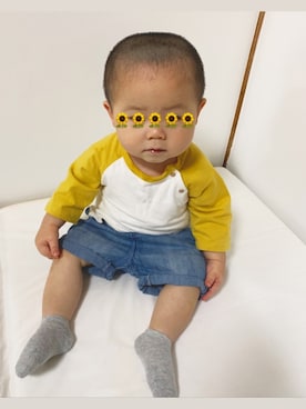 「アイテム（アンサンブル、イエロー系）」を使った、gngn16さん（キッズ・80cm）の夏コーディネート