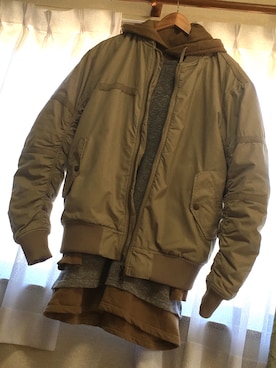 「DRKSHDW by RICK OWENS（ダークシャドウ バイ リックオウエンス）のアイテム（パーカー）」を使った、takuyaさん（メンズ・186cm）の春コーディネート