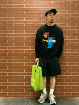 「KIJIMA TAKAYUKI」｜「アイテム（スウェット）」を使った、宮岸 優太さん（メンズ・173cm）の春コーディネート