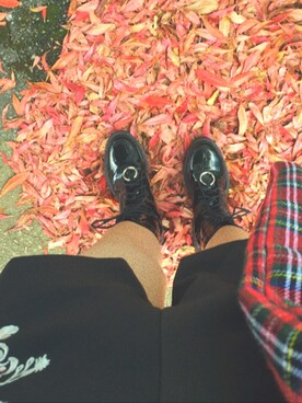 「タータンチェック」｜RUNAさん（レディース・153cm）の秋コーディネート