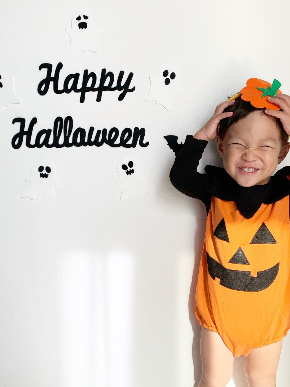「ハロウィン、ハロウィンコーデ」｜「Amazonのアイテム（その他、オレンジ系）」を使った、KAIRI⋆⋆⋆さん（キッズ・80cm）の秋コーディネートの1枚目の写真