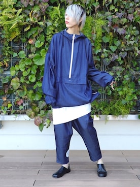 「rovtski」｜「アイテム（パーカー）」を使った、rovtski_hayakawaさん（レディース・172cm）の春コーディネート