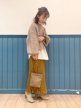 「LOWRYS FARM（ローリーズファーム）のストレッチヒールブーツ　851418（ブーツ）」を使った、たっきー◡̈❤︎さん（レディース・149cm）の秋コーディネート