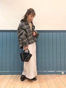 「LOWRYS FARM（ローリーズファーム）のストレッチヒールブーツ　851418（ブーツ）」を使った、たっきー◡̈❤︎さん（レディース・149cm）の秋コーディネート