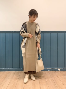 「LOWRYS FARM（ローリーズファーム）のストレッチヒールブーツ　851418（ブーツ）」を使った、たっきー◡̈❤︎さん（レディース・149cm）の冬コーディネート