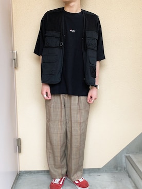 「kutir（クティール）のアイテム（その他アウター）」を使った、へいへいさん（メンズ・170cm）の夏コーディネート