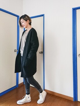 「ゆるカジ」｜「アイテム（ジャケット/アウター）」を使った、かずみさん（レディース・165cm）の冬コーディネート