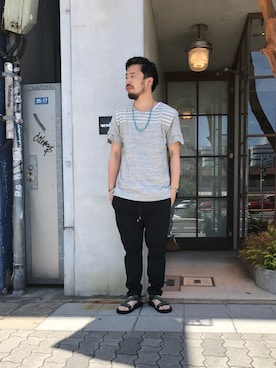 「nonnative（ノンネイティブ）のアイテム（Tシャツ/カットソー）」を使った、KEISUKEさん（メンズ・173cm）の夏コーディネート