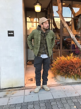 「nonnative（ノンネイティブ）のアイテム（パンツ）」を使った、KEISUKEさん（メンズ・173cm）の冬コーディネート