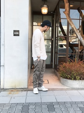 「nonnative（ノンネイティブ）のアイテム（帽子）」を使った、KEISUKEさん（メンズ・173cm）の春コーディネート