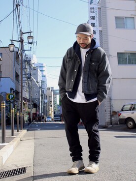 「YSTRDY's TMRRW（イエスタデイズトゥモロー）のアイテム（ジャケット/アウター）」を使った、KEISUKEさん（メンズ・173cm）の冬コーディネート