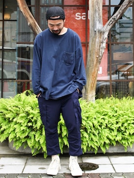 「YSTRDY's TMRRW（イエスタデイズトゥモロー）のアイテム」を使った、KEISUKEさん（メンズ・173cm）の夏コーディネート