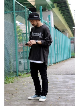 「YSTRDY's TMRRW（イエスタデイズトゥモロー）のアイテム」を使った、KEISUKEさん（メンズ・173cm）の夏コーディネート