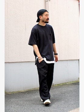 「YSTRDY's TMRRW（イエスタデイズトゥモロー）のアイテム」を使った、KEISUKEさん（メンズ・173cm）の夏コーディネート