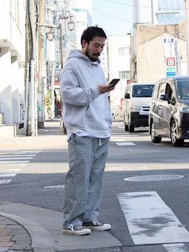 「YSTRDY's TMRRW（イエスタデイズトゥモロー）のアイテム（パンツ）」を使った、KEISUKEさん（メンズ・173cm）の冬コーディネート
