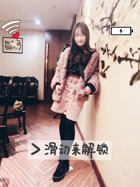 「Heather（ヘザー）のアイテム（ノーカラージャケット）」を使った、yumi小麦さん（レディース・160cm）の秋コーディネート