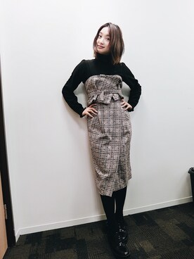 yumi小麦さん(レディース・160cm)の冬コーディネート
