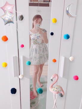 「rosebullet（ローズブリット）のアイテム」を使った、yumi小麦さん（レディース・160cm）の夏コーディネート