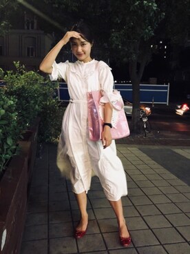 「Swankiss（スワンキス）のアイテム（バッグ）」を使った、yumi小麦さん（レディース・160cm）の夏コーディネート