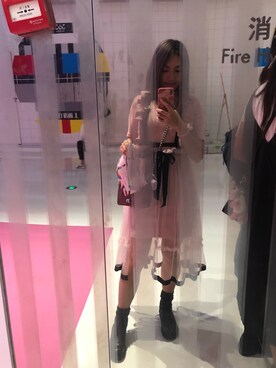 Bubbles バブルス のワンピース ドレス ピンク系 を使った人気ファッションコーディネート Wear