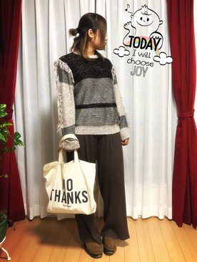 「FIG&VIPER（フィグアンドバイパー）のアイテム（バッグ）」を使った、はむれすさんどさん（レディース・155cm）の冬コーディネート